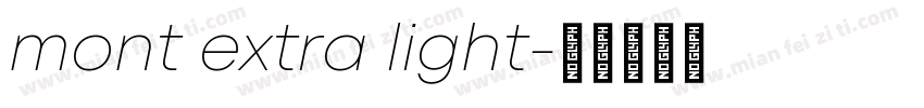 mont extra light字体转换